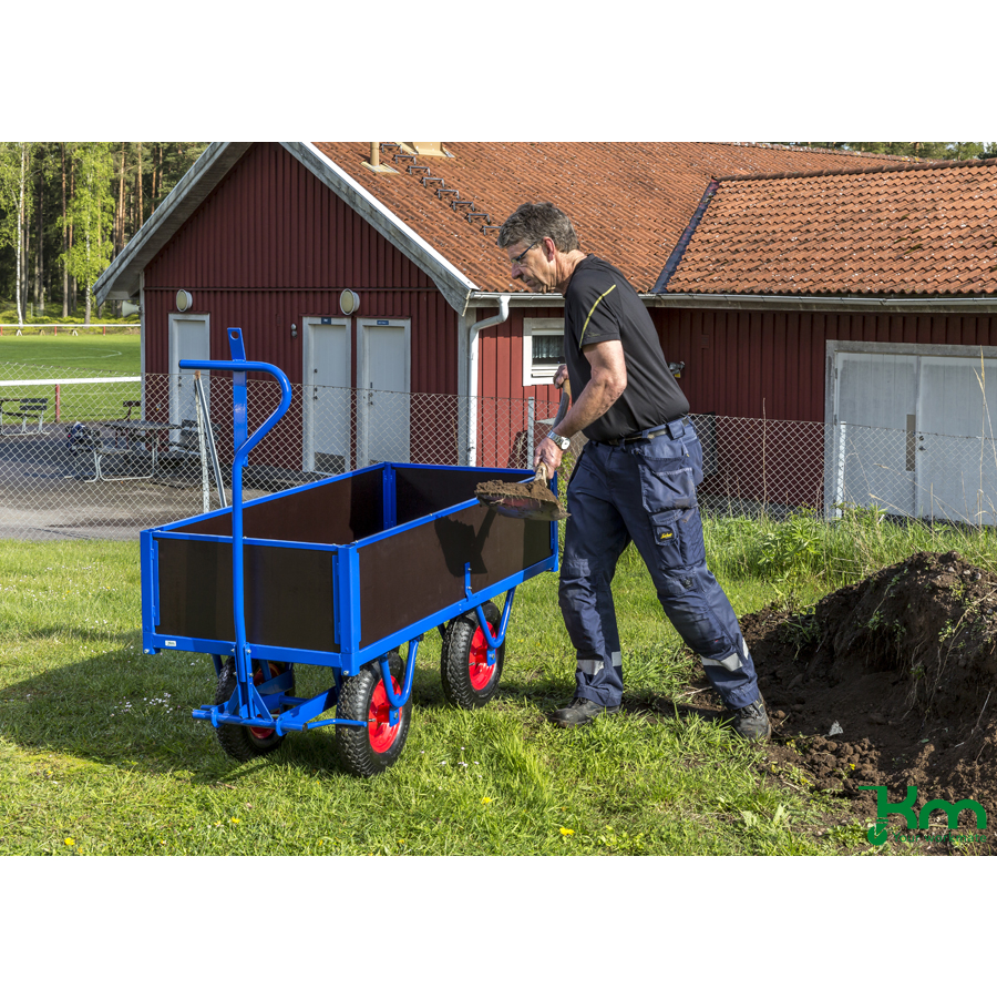 Trækvogn med bremse. Lad 2500x1000mm. blå