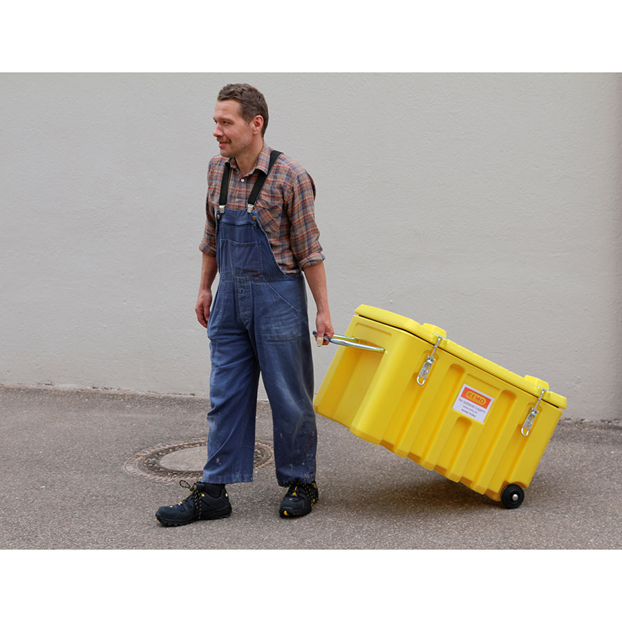 Transportbeholder med hjul CEMbox 150 L - Gul