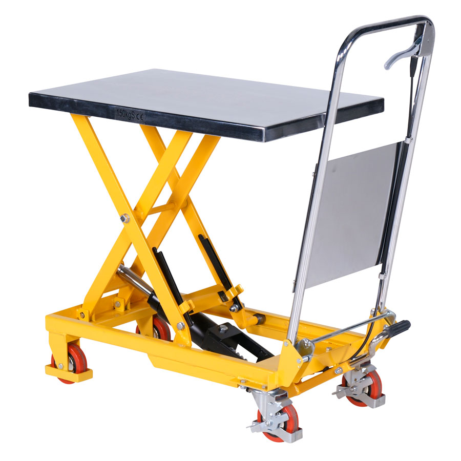 Løftebordsvogn 150 kg platform 700 x 450 mm