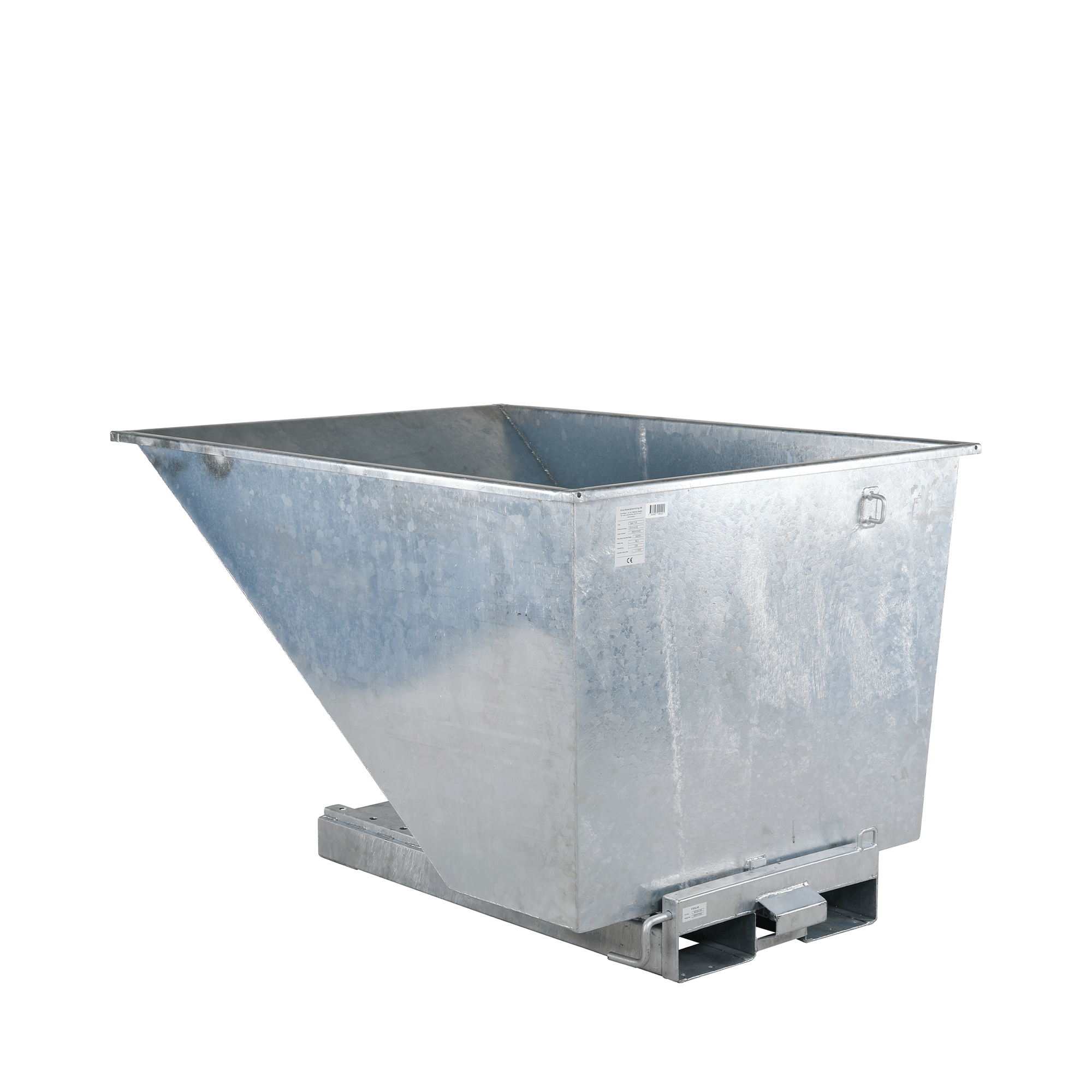 TIPPO Tip Container Åben i Galvaniseret Stål – 1100 L