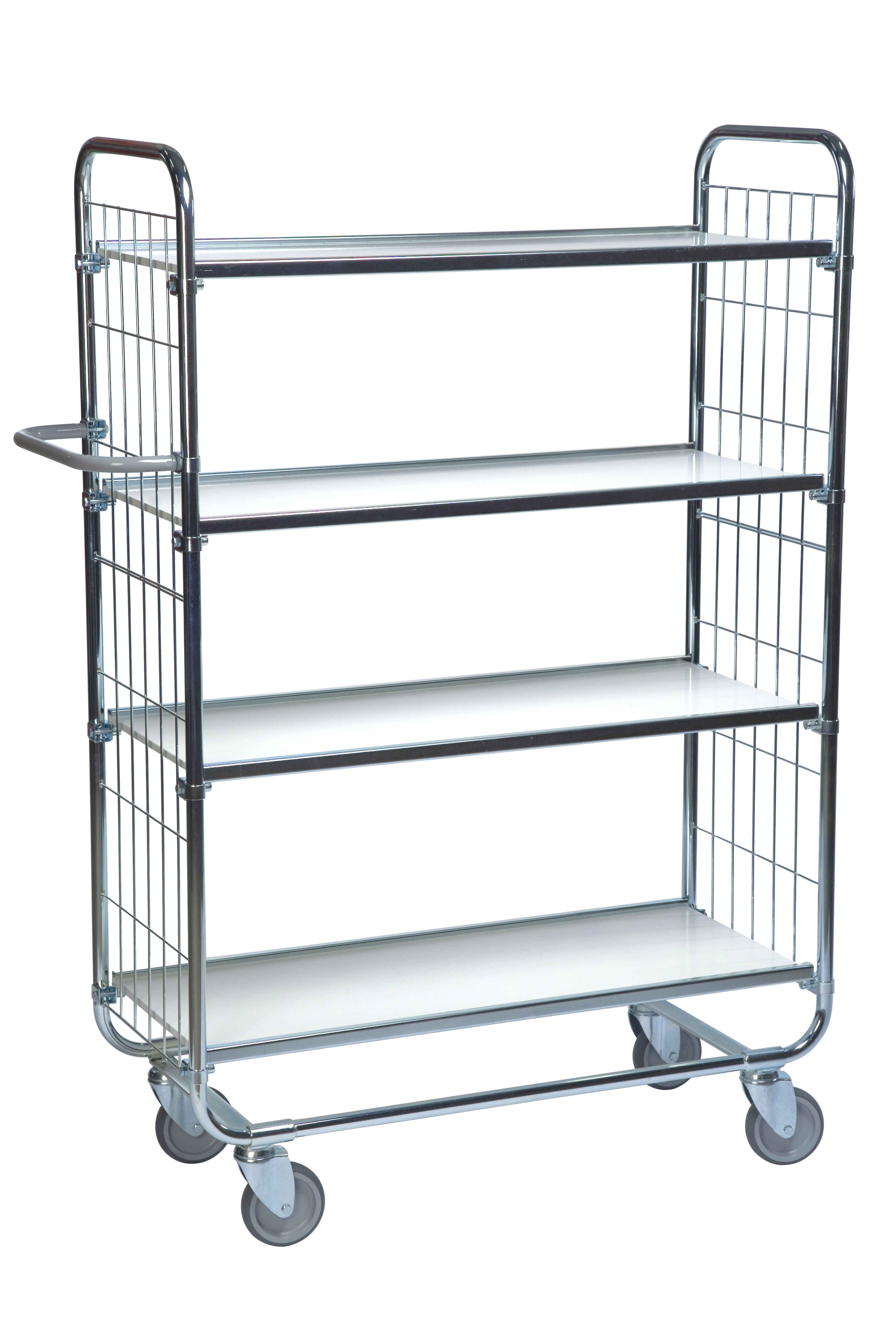 Hyldevogn m 4 indstillige hylder og håndtag Small