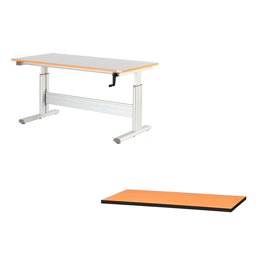 Arbejdsbord håndsving Oliehærdet plade 2000x800mm.